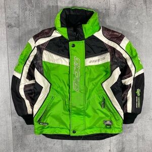 Green Choko Racing Kids Winter Jacket